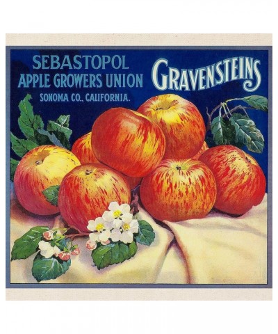 Poison Apple Tote Bag Natural Canvas Tote Bag, Cloth Shopping Bag Sebastopol Gravensteins Apple Vintage Label Tote $9.27 Trav...