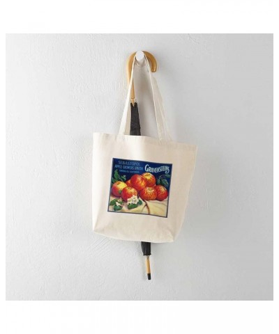 Poison Apple Tote Bag Natural Canvas Tote Bag, Cloth Shopping Bag Sebastopol Gravensteins Apple Vintage Label Tote $9.27 Trav...