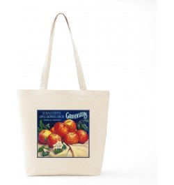 Poison Apple Tote Bag Natural Canvas Tote Bag, Cloth Shopping Bag Sebastopol Gravensteins Apple Vintage Label Tote $9.27 Trav...