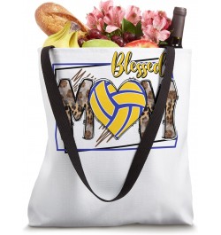 Man - Woman Blessed mom Leopard volleyball Mother's Day Tote Bag $12.54 Totes