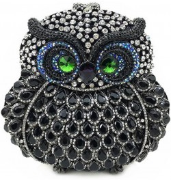 Cute Owl Clutch Women Crystal Evening Bags Luxury Handbag Rhinestone Wedding Party Purse Fuchsia Black 2 $60.65 Evening Bags