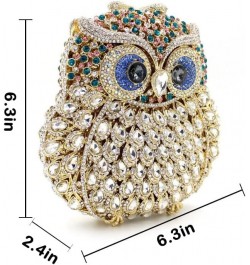 Cute Owl Clutch Women Crystal Evening Bags Luxury Handbag Rhinestone Wedding Party Purse Fuchsia Black 2 $60.65 Evening Bags