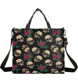 Corduroy Tote Bag for Women, Funny Skulls Tote Bag Crossbody Hobo Handbag Shoulder Bag for Work Travel Goth 854 $16.19 Totes