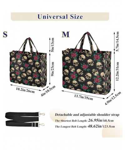 Corduroy Tote Bag for Women, Funny Skulls Tote Bag Crossbody Hobo Handbag Shoulder Bag for Work Travel Goth 854 $16.19 Totes