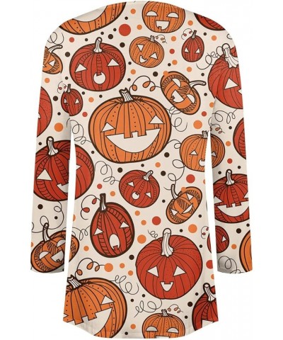 Long Sleeve Cardigan for Women Halloween Print 2024 Trendy Open Front Cardigans with Pockets Casual Loose Outwears 1-ginger $...