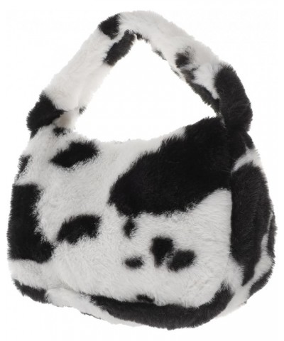 1pc Plush Shoulder Bag Shoulder Purses for Women Crossbody Women's Purses Adorable Lady Bag Cow Pattern Black $8.53 Shoulder ...