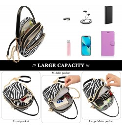 Crossbody Bags For Women Crossbody Bag Leather Chain Strap Multi Zipper Pockets Phone Purses Handbag Shoulder Bag Color 17 $1...