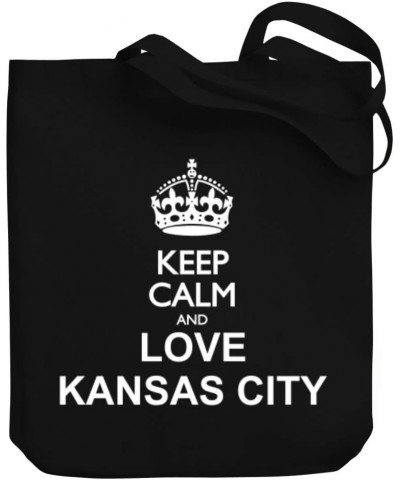 Keep calm and love Kansas City Canvas Tote Bag 10.5" x 16" x 4 $16.00 Totes