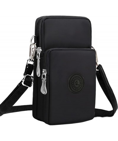 Women Crossbody Bags Zipper Waterproof Nylon Wallet Cellphone Purse Ladies Shoulder Bag Wristlet Handbag Style 1: Black $7.79...