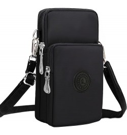 Women Crossbody Bags Zipper Waterproof Nylon Wallet Cellphone Purse Ladies Shoulder Bag Wristlet Handbag Style 1: Black $7.79...