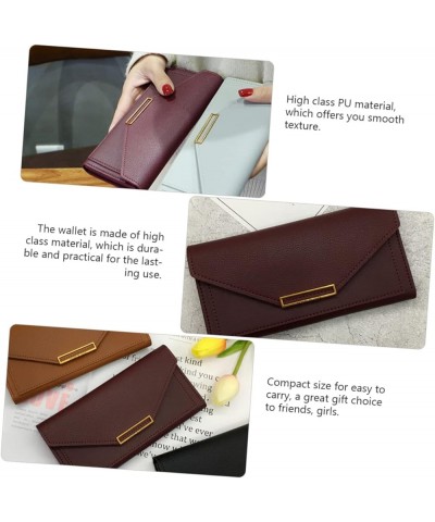 1pc Long Wallet Blocking Pu Purse Pu Leather Evening Bags Evening Purses for Women Formal Womens Leather Wallet Girl Purse Wo...