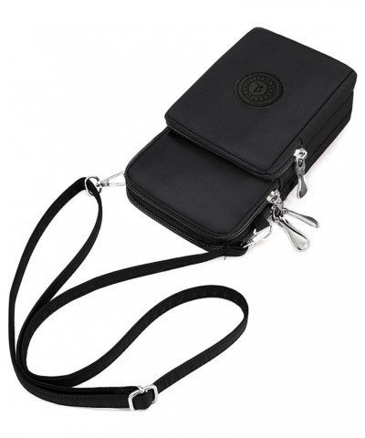 Women Crossbody Bags Zipper Waterproof Nylon Wallet Cellphone Purse Ladies Shoulder Bag Wristlet Handbag Style 1: Black $7.79...