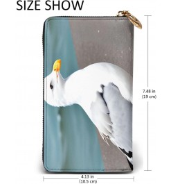 Cute SeagullWomen'S Zipped Wallet With Multiple Card Slots. With Zipped Coin Pocket. $22.34 Wallets