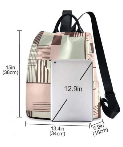 Women Fashion Backpack Check Large Capacity Shoulder Bag Travel Knapsack Lightweight Shoulder Bag $21.59 Backpacks