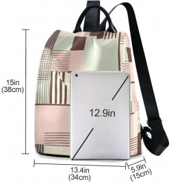 Women Fashion Backpack Check Large Capacity Shoulder Bag Travel Knapsack Lightweight Shoulder Bag $21.59 Backpacks