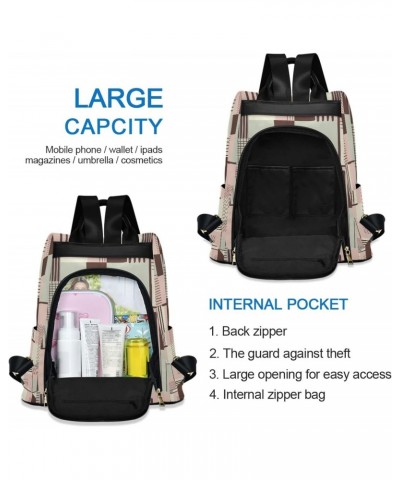 Women Fashion Backpack Check Large Capacity Shoulder Bag Travel Knapsack Lightweight Shoulder Bag $21.59 Backpacks