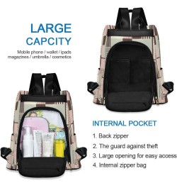 Women Fashion Backpack Check Large Capacity Shoulder Bag Travel Knapsack Lightweight Shoulder Bag $21.59 Backpacks