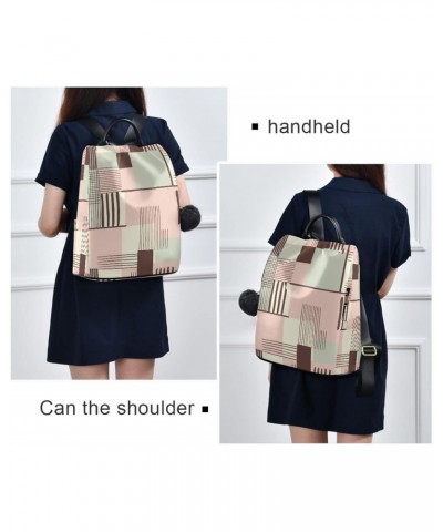 Women Fashion Backpack Check Large Capacity Shoulder Bag Travel Knapsack Lightweight Shoulder Bag $21.59 Backpacks