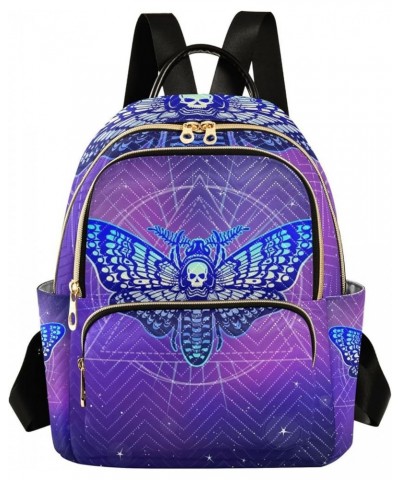 Small Backpack for Women Travel Bag Space Moth Skull Geometry Daypack Purse Fashion Shoulder Bag Rucksack Medium B811 $11.70 ...