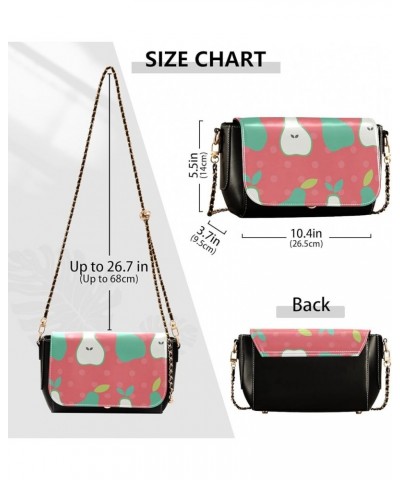 Cartoon Watermelon Women's Crossbody Handbags, PU Leather Flap Crossbody Bags, Women's Shoulder Handbag Purse Style15 $20.39 ...