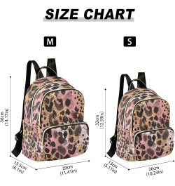 Backpack Purse for Women Animal Pink Black Brown Skin Leopard Casual Shoulder Bag Small Backpack M Small $10.40 Backpacks