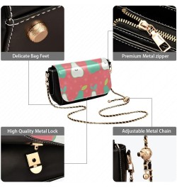 Cartoon Watermelon Women's Crossbody Handbags, PU Leather Flap Crossbody Bags, Women's Shoulder Handbag Purse Style15 $20.39 ...