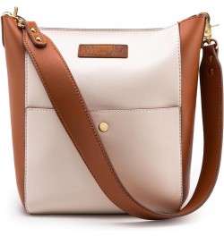 Bucket Bag for Women Large Crossbody Bags with Extra Guitar Strap Brown $14.85 Hobo Bags