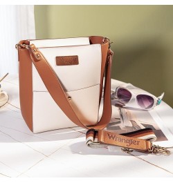 Bucket Bag for Women Large Crossbody Bags with Extra Guitar Strap Brown $14.85 Hobo Bags