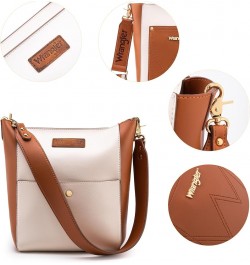 Bucket Bag for Women Large Crossbody Bags with Extra Guitar Strap Brown $14.85 Hobo Bags