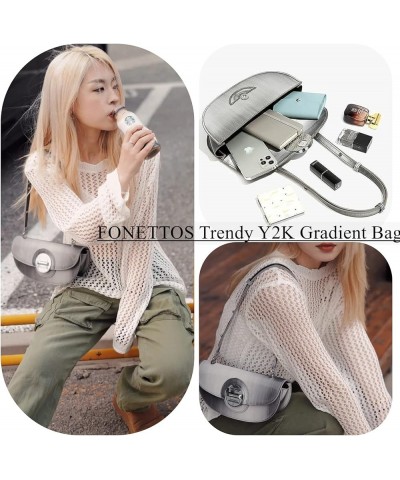 90s Shoulder Bags Women, Trendy Handbag Girls Chic Style Crossbody Clutch Purse Fashion D-gradient Grey $23.36 Shoulder Bags