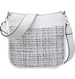 Guitar Strap Purse Small Crossbody Bag - Shoulder Bag Chloe Crossbody with Guitar Strap (M1977) White and Blue $36.04 Satchels