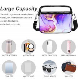 Clear Bag Stadium Approved - PVC Clear Purse Clear Crossbody Bag with Front Pocket for Concerts Sports Festivals Pattern (11)...