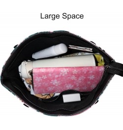 Women's Fashion Casual Handbag,PU Leather Large Capacity PC Work Bag,Travel Camping Picnic Single Shoulder Bag Floral Jungle ...