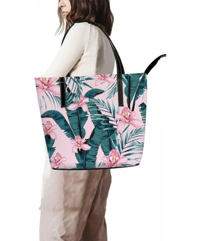 Women's Fashion Casual Handbag,PU Leather Large Capacity PC Work Bag,Travel Camping Picnic Single Shoulder Bag Floral Jungle ...