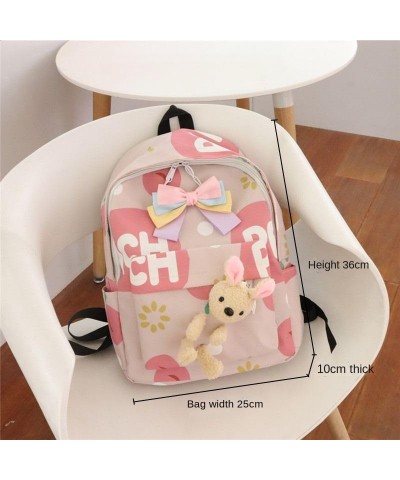 Y2K Aesthetic Kawaii Cute Backpack Adorable Cartoon Anime Patterns with Unique Butterfly Knot Styling (Small) Large $17.55 Ba...