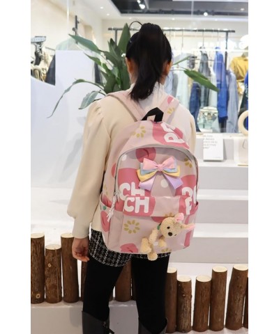 Y2K Aesthetic Kawaii Cute Backpack Adorable Cartoon Anime Patterns with Unique Butterfly Knot Styling (Small) Large $17.55 Ba...