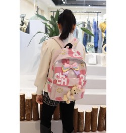 Y2K Aesthetic Kawaii Cute Backpack Adorable Cartoon Anime Patterns with Unique Butterfly Knot Styling (Small) Large $17.55 Ba...