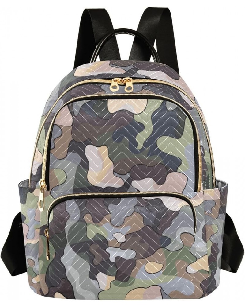 Women Backpack Camo Cartoon Anti-Theft Travel Backpack with Luggage Belt Lightweight Handbag Lady Purse Roomy Double Zipper W...