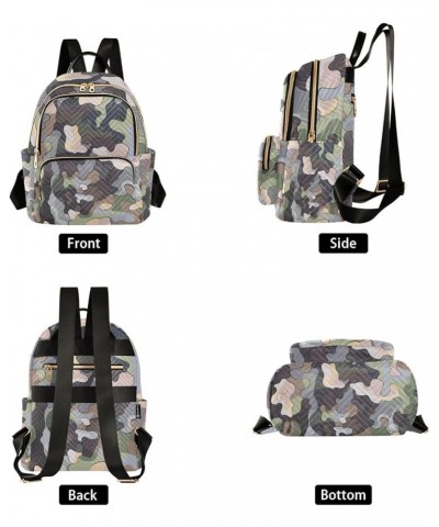 Women Backpack Camo Cartoon Anti-Theft Travel Backpack with Luggage Belt Lightweight Handbag Lady Purse Roomy Double Zipper W...