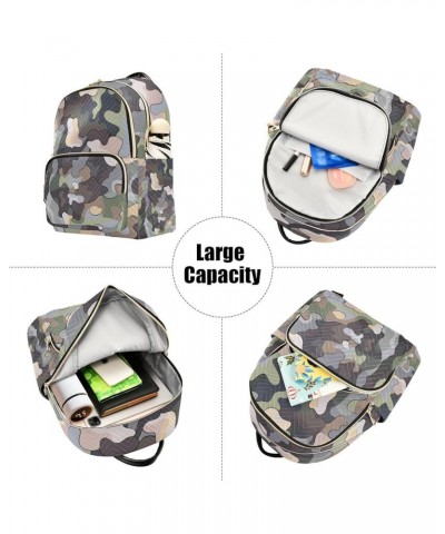 Women Backpack Camo Cartoon Anti-Theft Travel Backpack with Luggage Belt Lightweight Handbag Lady Purse Roomy Double Zipper W...