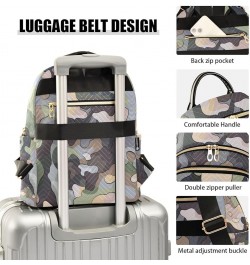 Women Backpack Camo Cartoon Anti-Theft Travel Backpack with Luggage Belt Lightweight Handbag Lady Purse Roomy Double Zipper W...