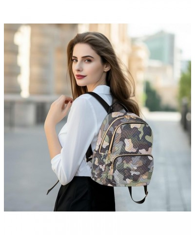 Women Backpack Camo Cartoon Anti-Theft Travel Backpack with Luggage Belt Lightweight Handbag Lady Purse Roomy Double Zipper W...