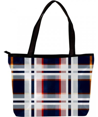 The Tote Bag For Women,Purses For Women,Handbags For Women,Blue Red Classic Plaid Handbags $12.10 Totes