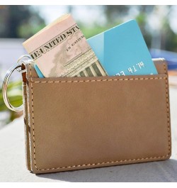 ID Holder Wallet, Volleyball Ball, Personalized Engraving Included (Rustic) Light Brown $14.00 Wallets