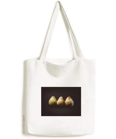 Fresh Pear Temperate Fruit Picture Tote Canvas Bag Shopping Satchel Casual Handbag $12.40 Totes