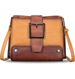 Genuine Leather Crossbody Bag for Women Shoulder Purse Vintage Handbag Satchel with Convertible Double Straps Brown $55.86 Sa...