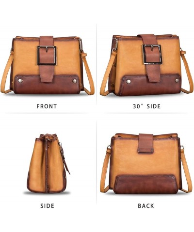 Genuine Leather Crossbody Bag for Women Shoulder Purse Vintage Handbag Satchel with Convertible Double Straps Brown $55.86 Sa...