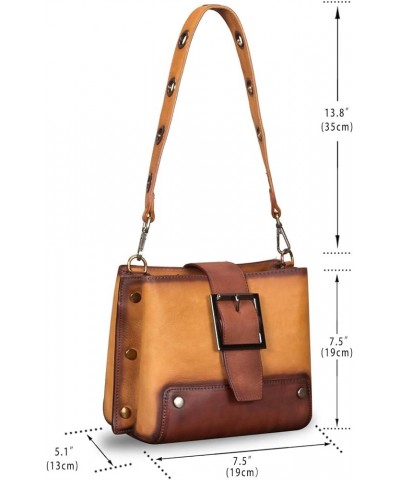 Genuine Leather Crossbody Bag for Women Shoulder Purse Vintage Handbag Satchel with Convertible Double Straps Brown $55.86 Sa...