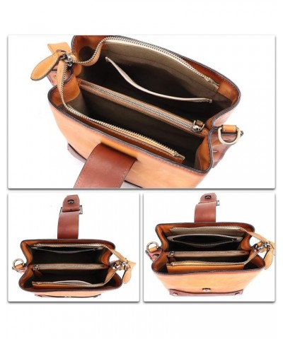 Genuine Leather Crossbody Bag for Women Shoulder Purse Vintage Handbag Satchel with Convertible Double Straps Brown $55.86 Sa...