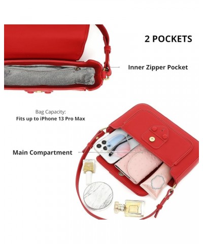 Purses for Women, Crossbody Bags for Women, Lightweight with 2 Straps Shoulder Bag for Casual & Party, H2088 Red $20.64 Shoul...